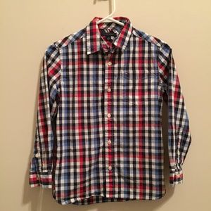 Tommy Hilfiger Boy's Plaid Button-Up Shirt Size M
